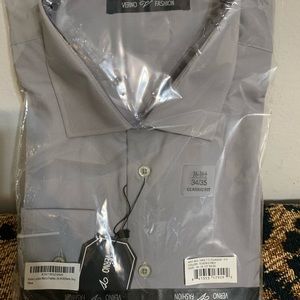 Men dress gray long sleeve shirt. New in package